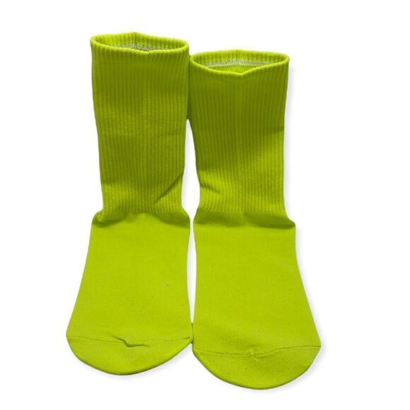 NWT Wool + Pepper Co. Neon Melting smiley Face on bottom of sock Crew Socks - Picture 3 of 3